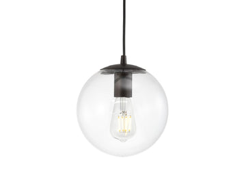 Bleecker 7.75" Metal/Glass Globe LED Pendant